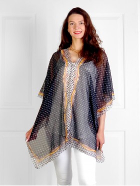 Reversible Pearl Chiffon Top with Desinger Print